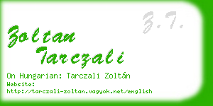 zoltan tarczali business card
